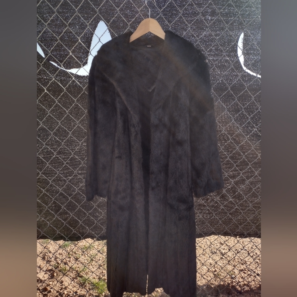 Black Full Length Fur Coat